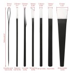 Parturi Pedicure Knife Kit, 7pcs Ingrown Toenail Blade Tool with Storage Bag, High Manganese Steel Nail Knives Cuticle Remover, Professional Foot Repair Sharp Blade Kit for Nail Corn Callus