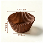 Xandory Muffin Liners, Grease-Proof Paper Cupcake Baking Cups 100 Count- Brown Xandory Muffin Liners, Grease-Proof Paper Cupcake Baking Cups 100 Count- Brown