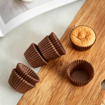 Xandory Muffin Liners, Grease-Proof Paper Cupcake Baking Cups 100 Count- Brown Xandory Muffin Liners, Grease-Proof Paper Cupcake Baking Cups 100 Count- Brown